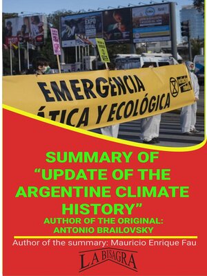 cover image of Summary of "Update of the Argentine Climate History" by Antonio Brailovsky